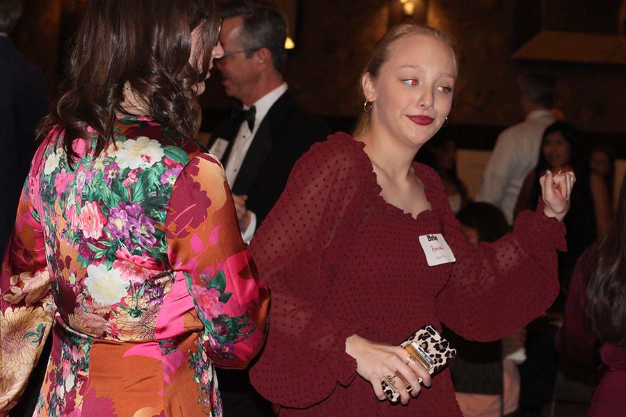 Senior Brie Bowes dances after dinner at the Father Daughter Dance on Feb. 9.