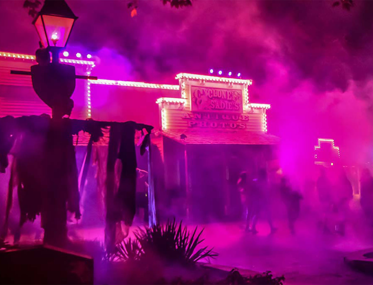 Wicked West 
In one of the scare zones, called Outlaws Revenge, guests experience a town filled with undead cowboys and other frightening creatures. 