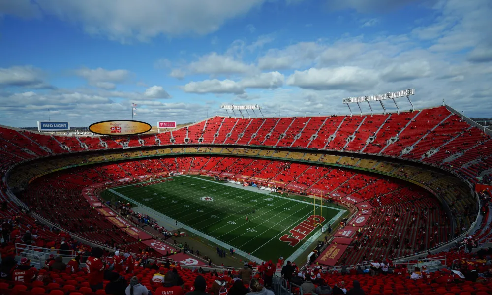 Sitting steady, Arrowhead Stadium waits for the next game day Aug. 26, 2021. This stadium is home to the Kansas City football team, the Chiefs. 