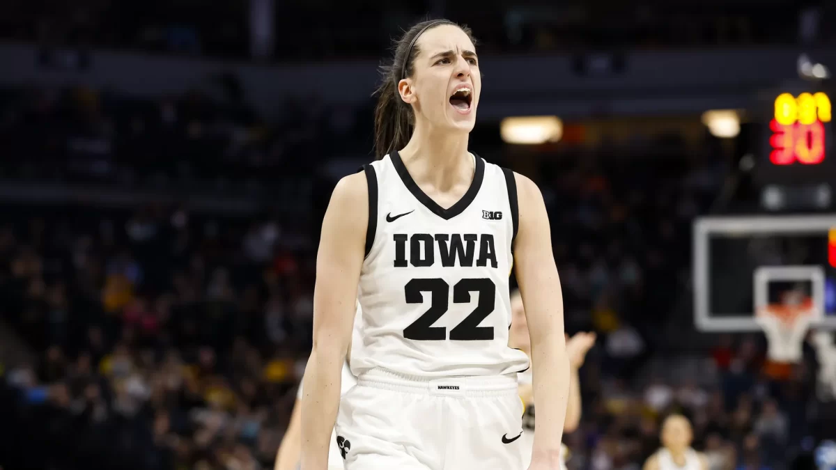 Caitlin Clark breaks the NCAA women’s all-time scoring record in the first half of the game against the Michigan Wolverines at Carver-Hawkeye Arena in Iowa City, Iowa Feb. 15. Clark has played in 126 career games over four seasons.